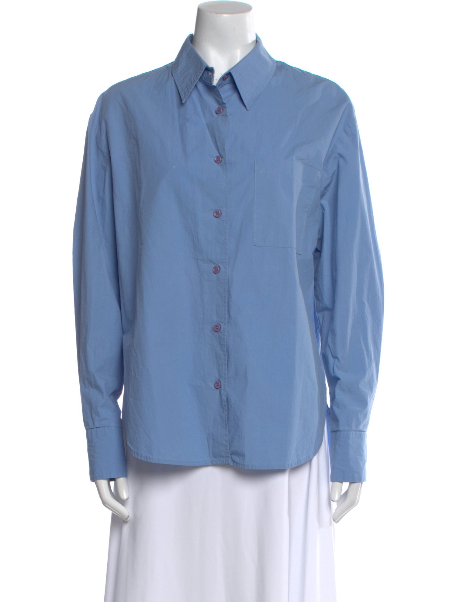 The Frankie Shop Long Sleeve Button-Up Top