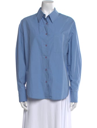 The Frankie Shop Long Sleeve Button-Up Top