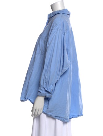 The Frankie Shop Three-Quarter Sleeve Button-Up Top