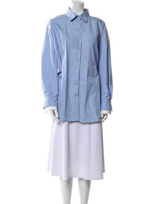 The Frankie Shop Long Sleeve Button-Up Top