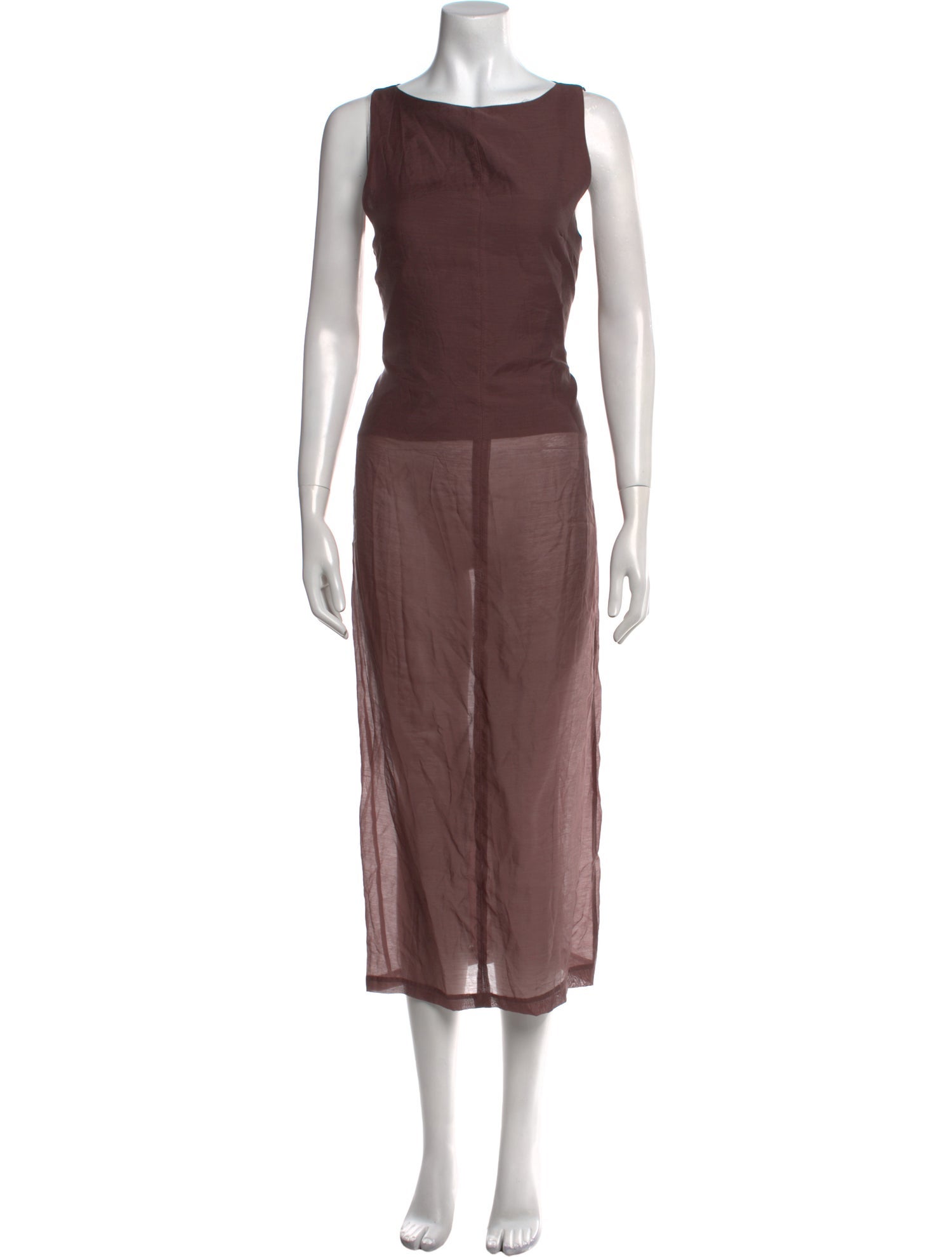 The Frankie Shop Bateau Neckline Long Dress