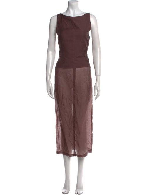 The Frankie Shop Bateau Neckline Long Dress