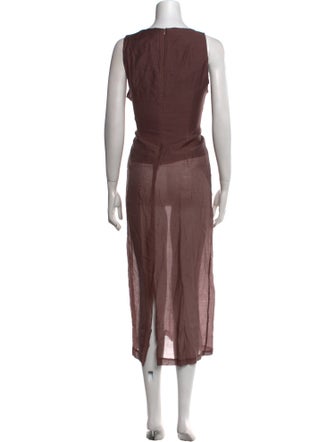 The Frankie Shop Bateau Neckline Long Dress