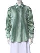 The Frankie Shop Striped Long Sleeve Button-Up Top