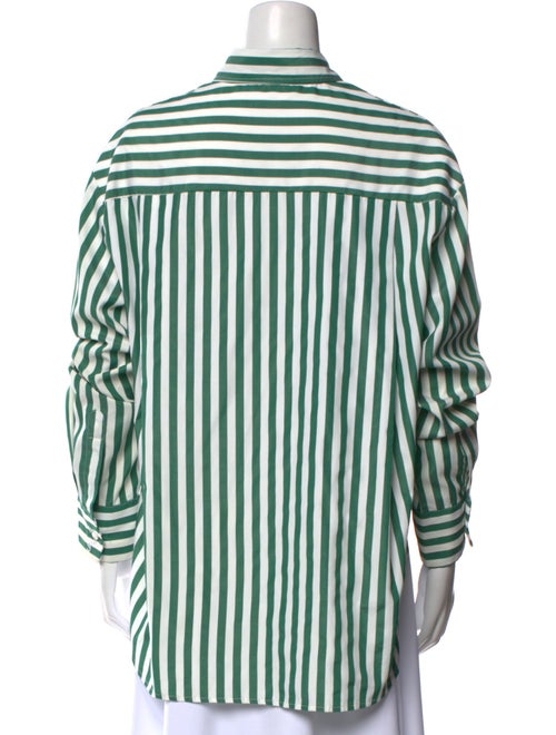 The Frankie Shop Striped Long Sleeve Button-Up Top