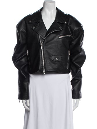 The Frankie Shop Faux Leather Biker Jacket