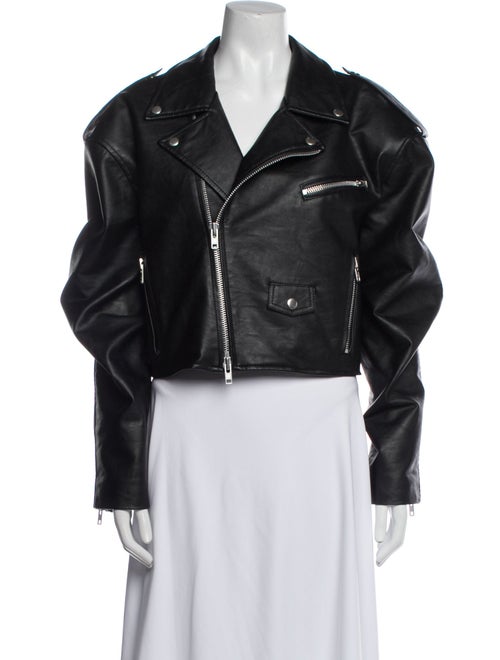 The Frankie Shop Faux Leather Biker Jacket