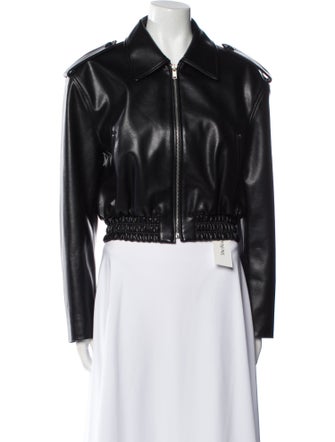 The Frankie Shop Faux Leather Biker Jacket