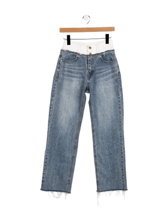The Frankie Shop High-Rise Straight Leg Jeans