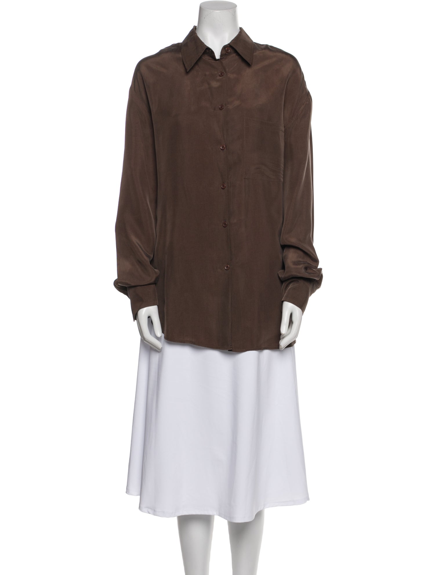 The Frankie Shop Long Sleeve Button-Up Top