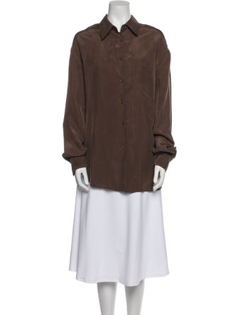 The Frankie Shop Long Sleeve Button-Up Top