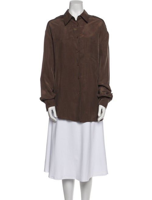 The Frankie Shop Long Sleeve Button-Up Top