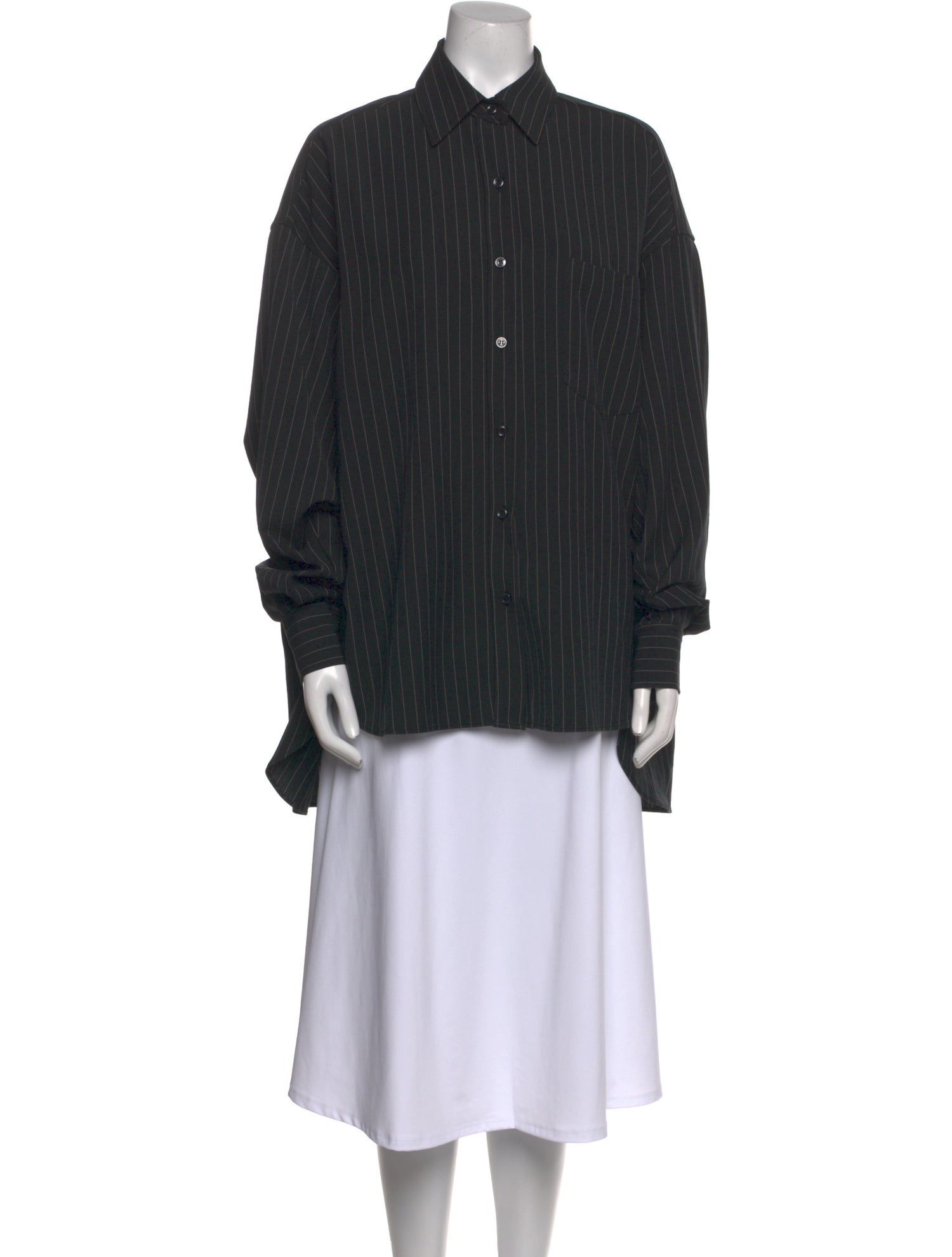 The Frankie Shop Striped Long Sleeve Button-Up Top w/ Tags