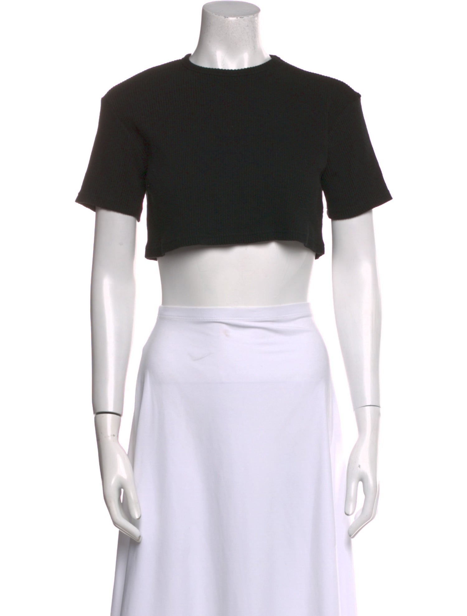 The Frankie Shop Crew Neck Short Sleeve Crop Top