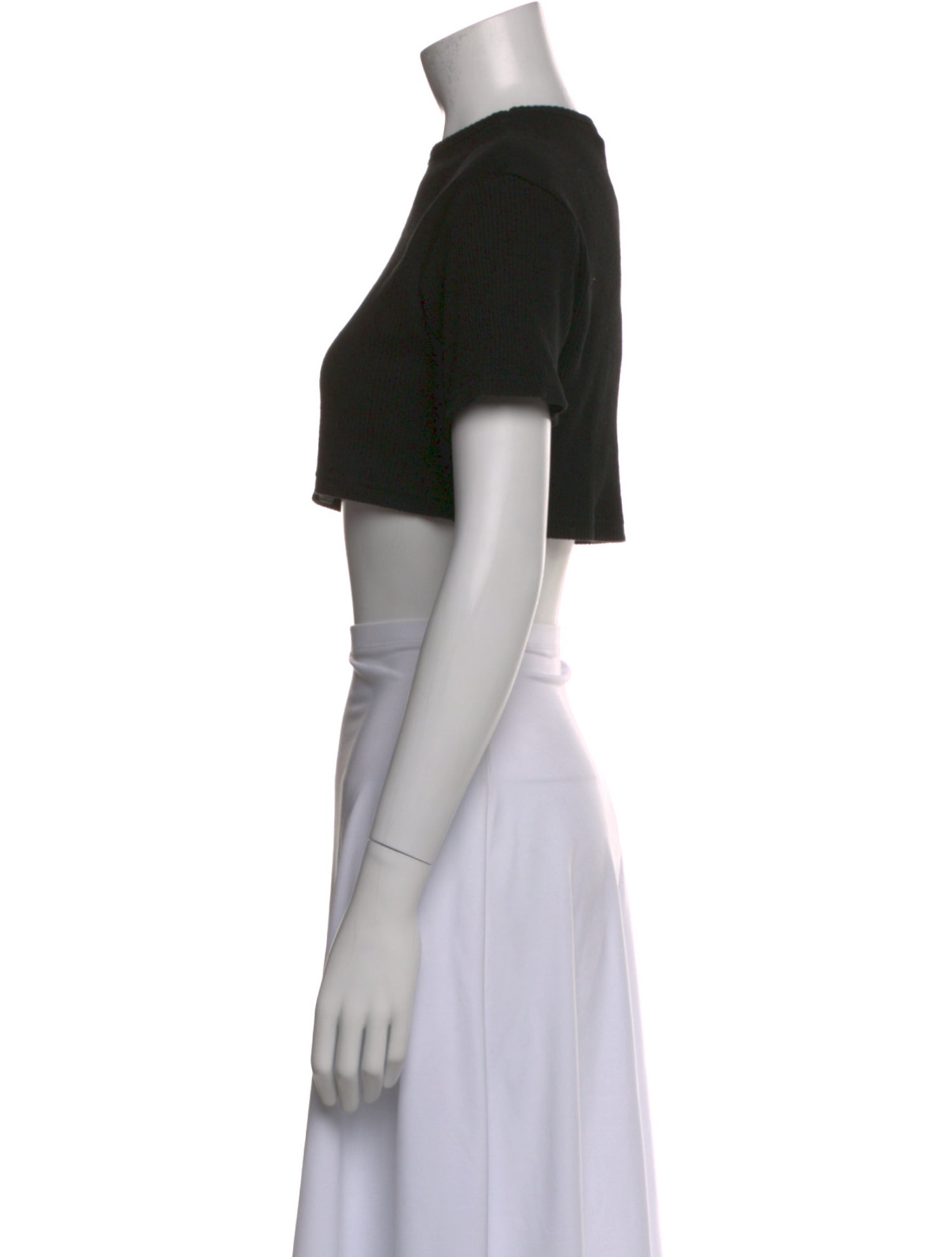 The Frankie Shop Crew Neck Short Sleeve Crop Top