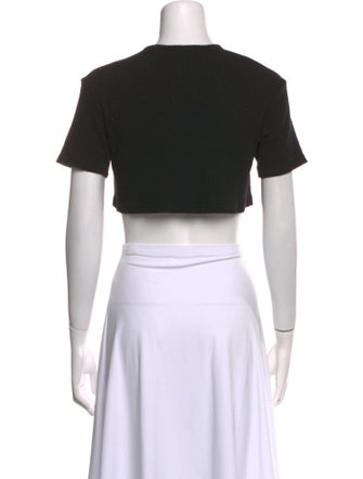 The Frankie Shop Crew Neck Short Sleeve Crop Top