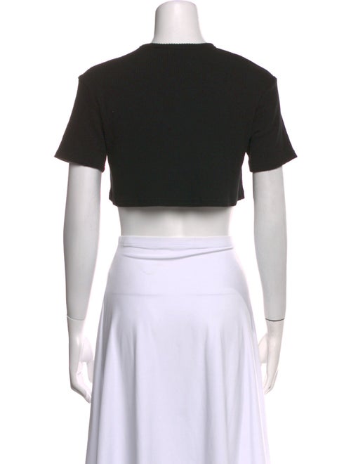 The Frankie Shop Crew Neck Short Sleeve Crop Top