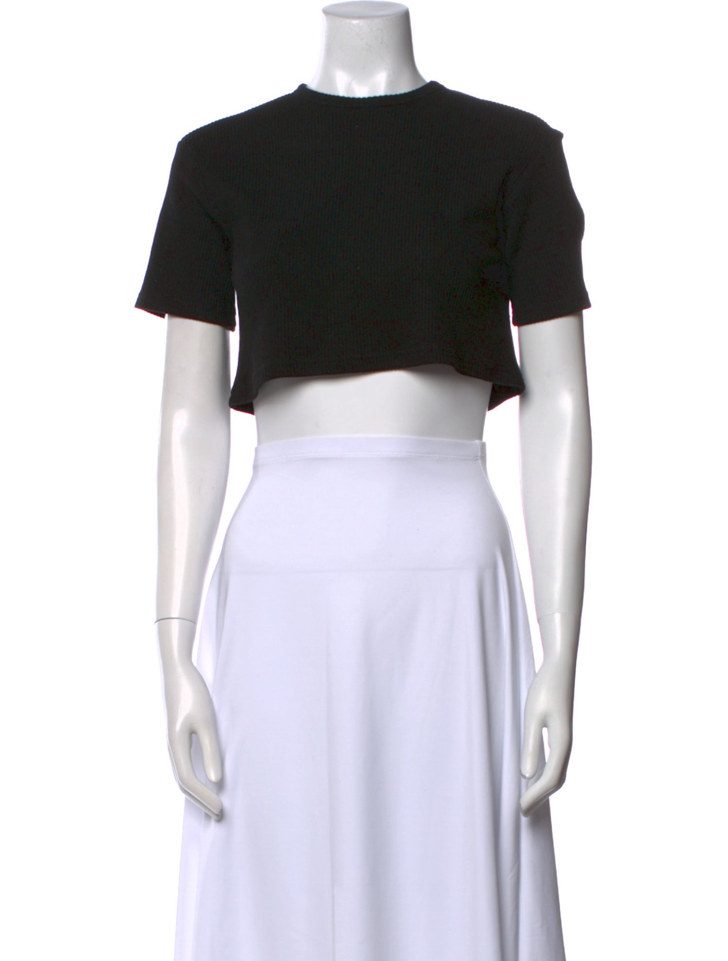 The Frankie Shop Crew Neck Short Sleeve Crop Top