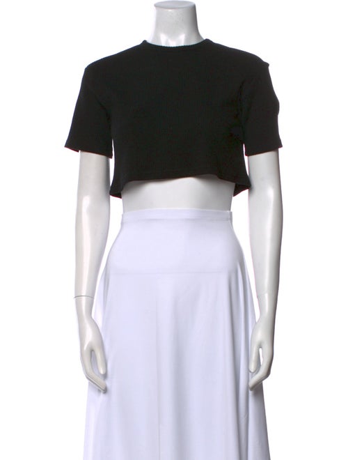 The Frankie Shop Crew Neck Short Sleeve Crop Top