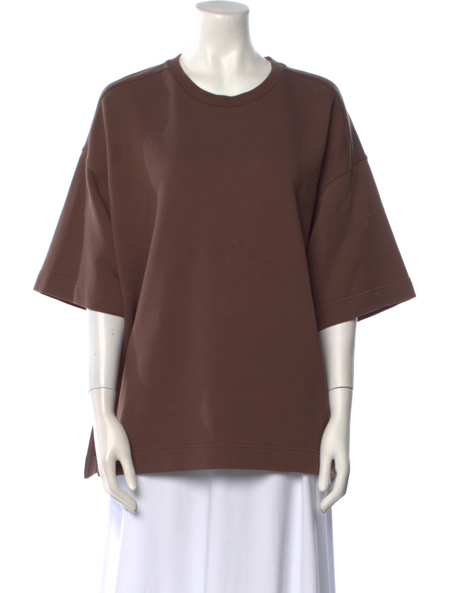 The Frankie Shop Crew Neck Three-Quarter Sleeve T-Shirt