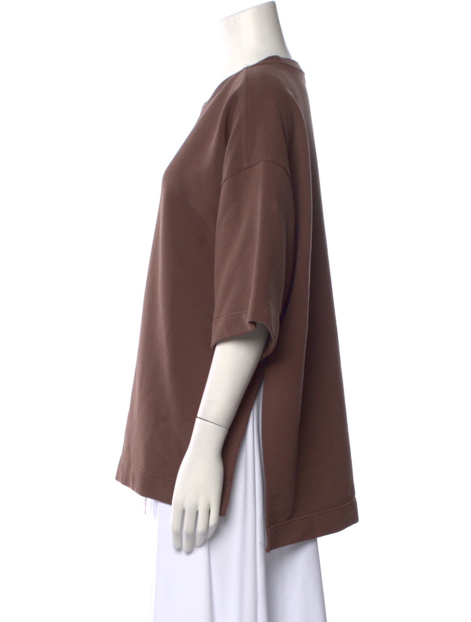 The Frankie Shop Crew Neck Three-Quarter Sleeve T-Shirt