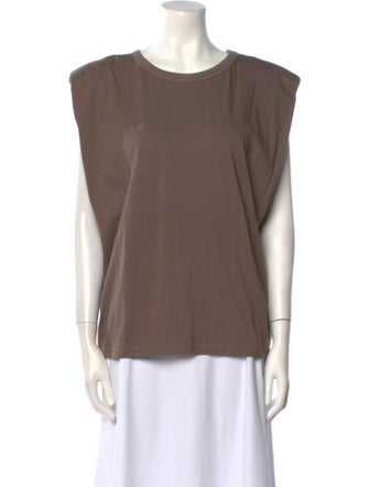 The Frankie Shop Scoop Neck Short Sleeve Top