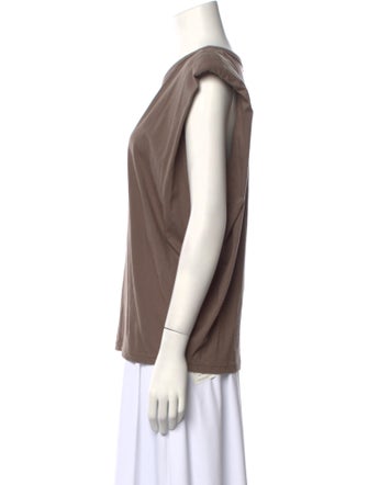 The Frankie Shop Scoop Neck Short Sleeve Top