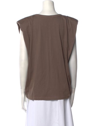 The Frankie Shop Scoop Neck Short Sleeve Top