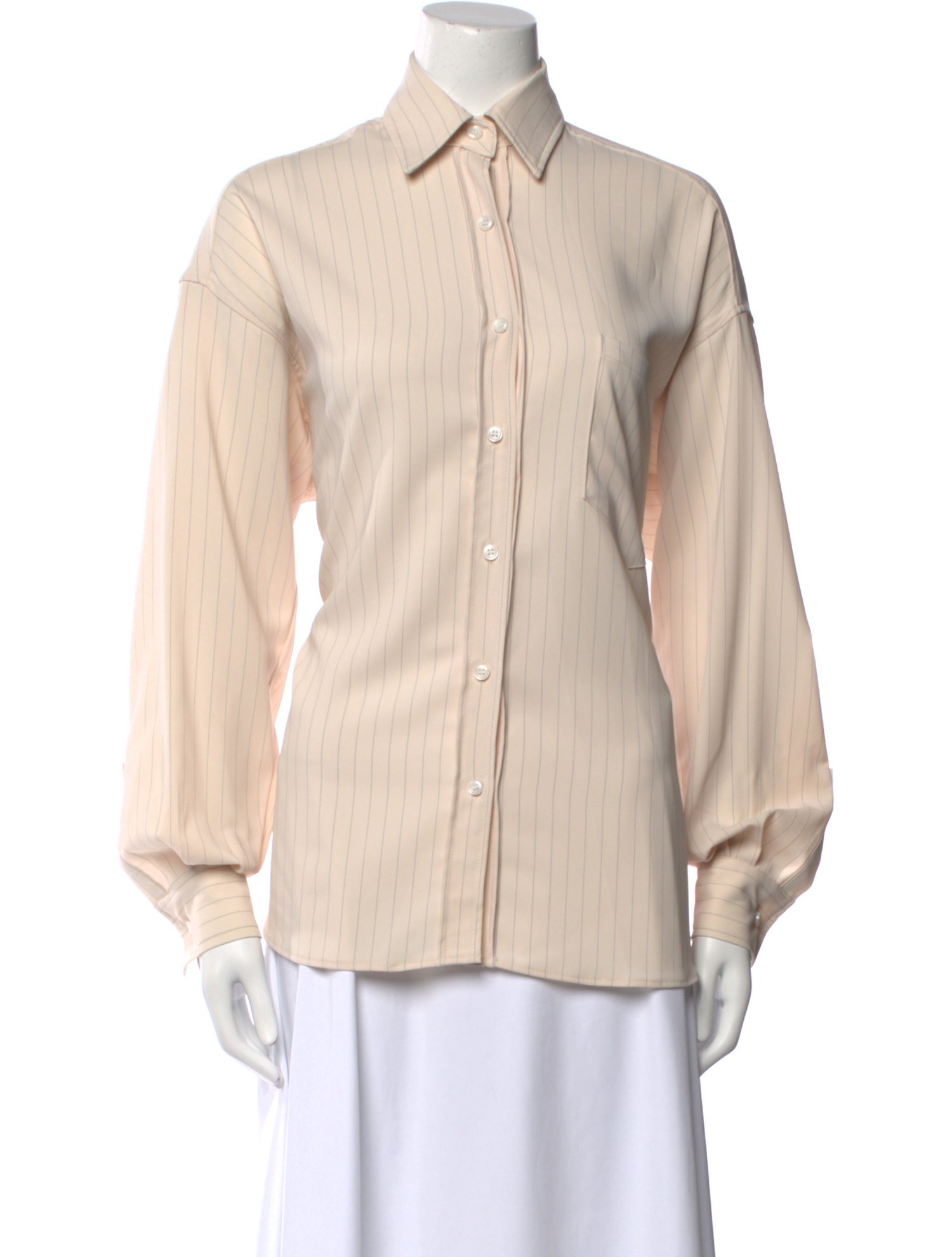 The Frankie Shop Long Sleeve Button-Up Top