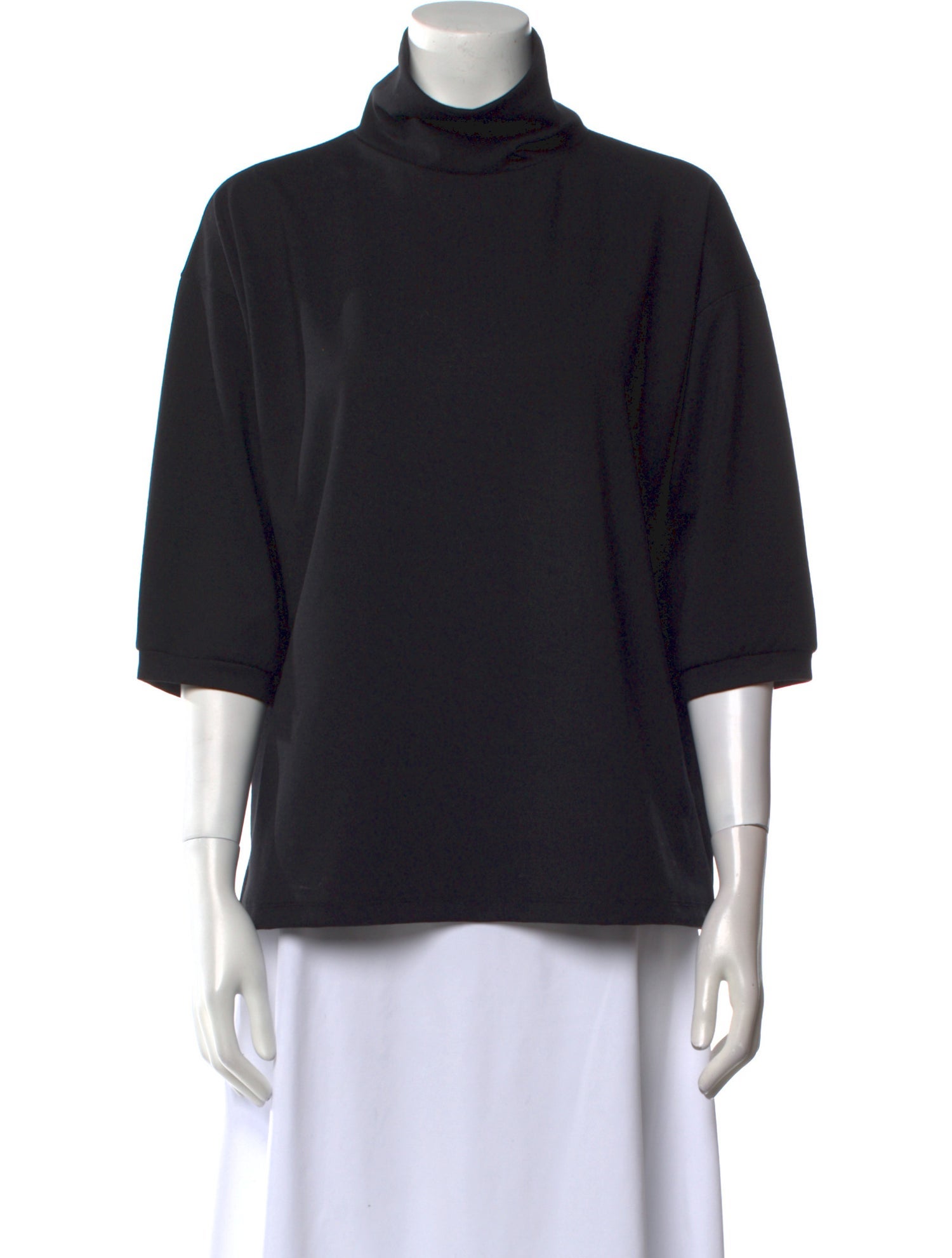 The Frankie Shop Turtleneck Three-Quarter Sleeve Sweatshirt