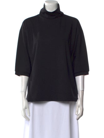 The Frankie Shop Turtleneck Three-Quarter Sleeve Sweatshirt