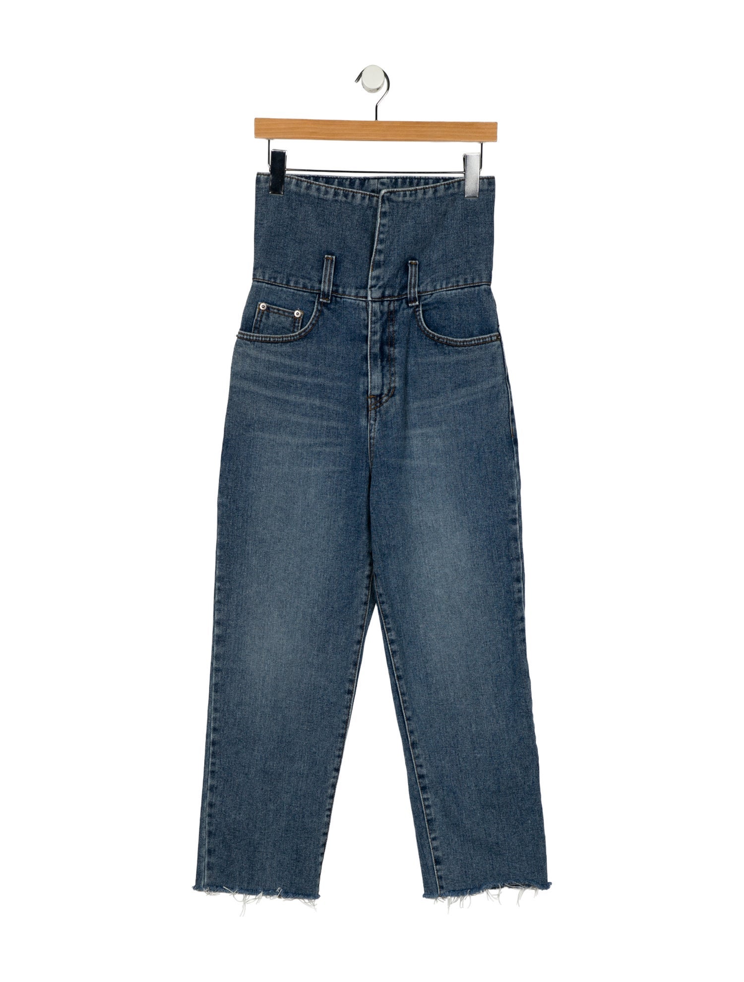 The Frankie Shop High-Rise Straight Leg Jeans