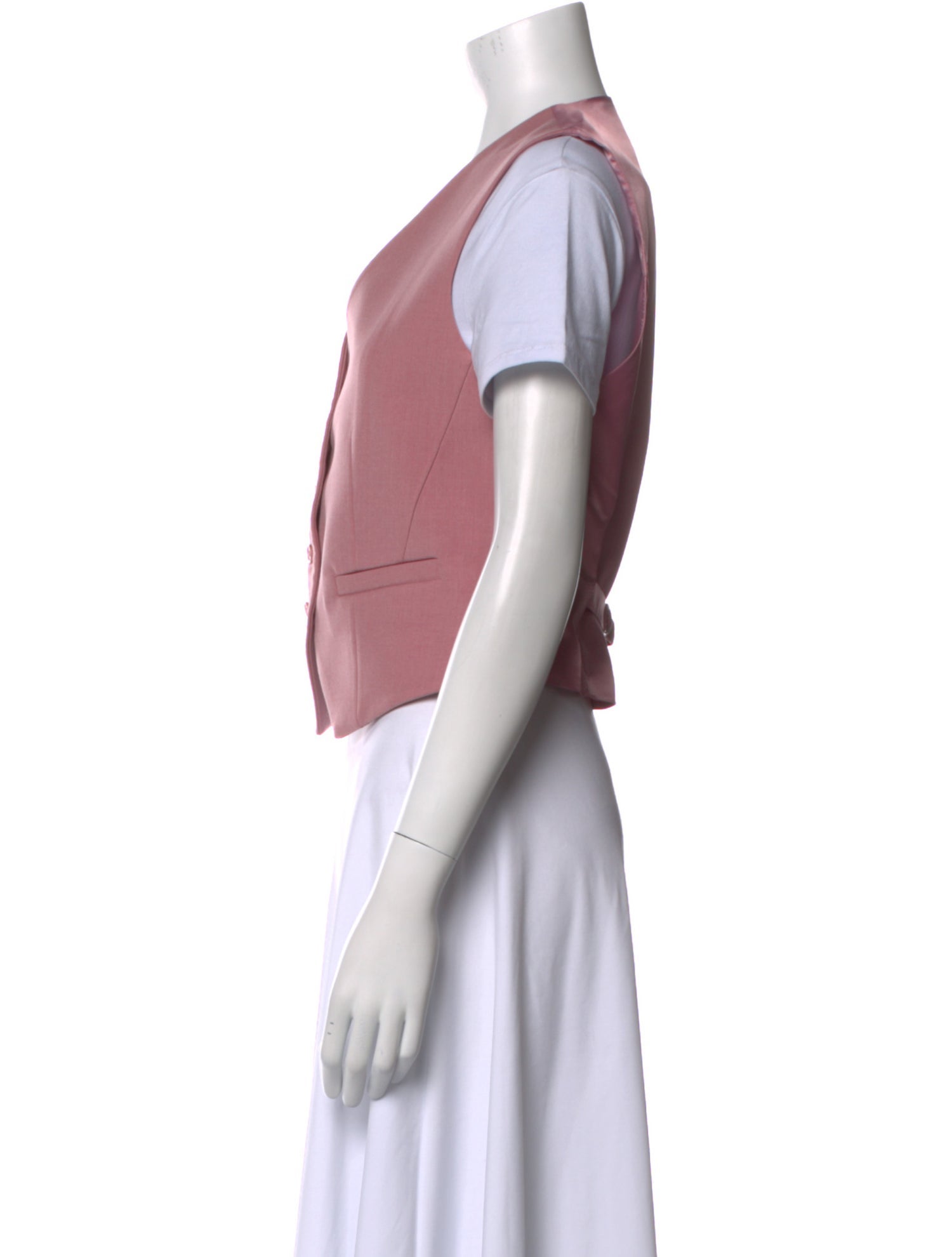 The Frankie Shop V-Neck Short Sleeve Crop Top