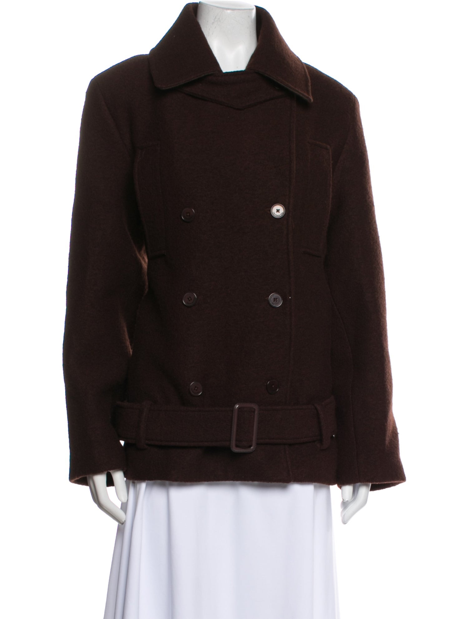 The Frankie Shop Virgin Wool Peacoat