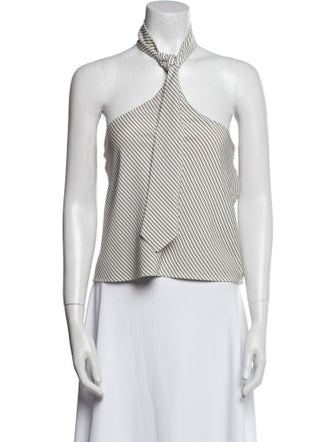 The Frankie Shop Striped Halterneck Crop Top