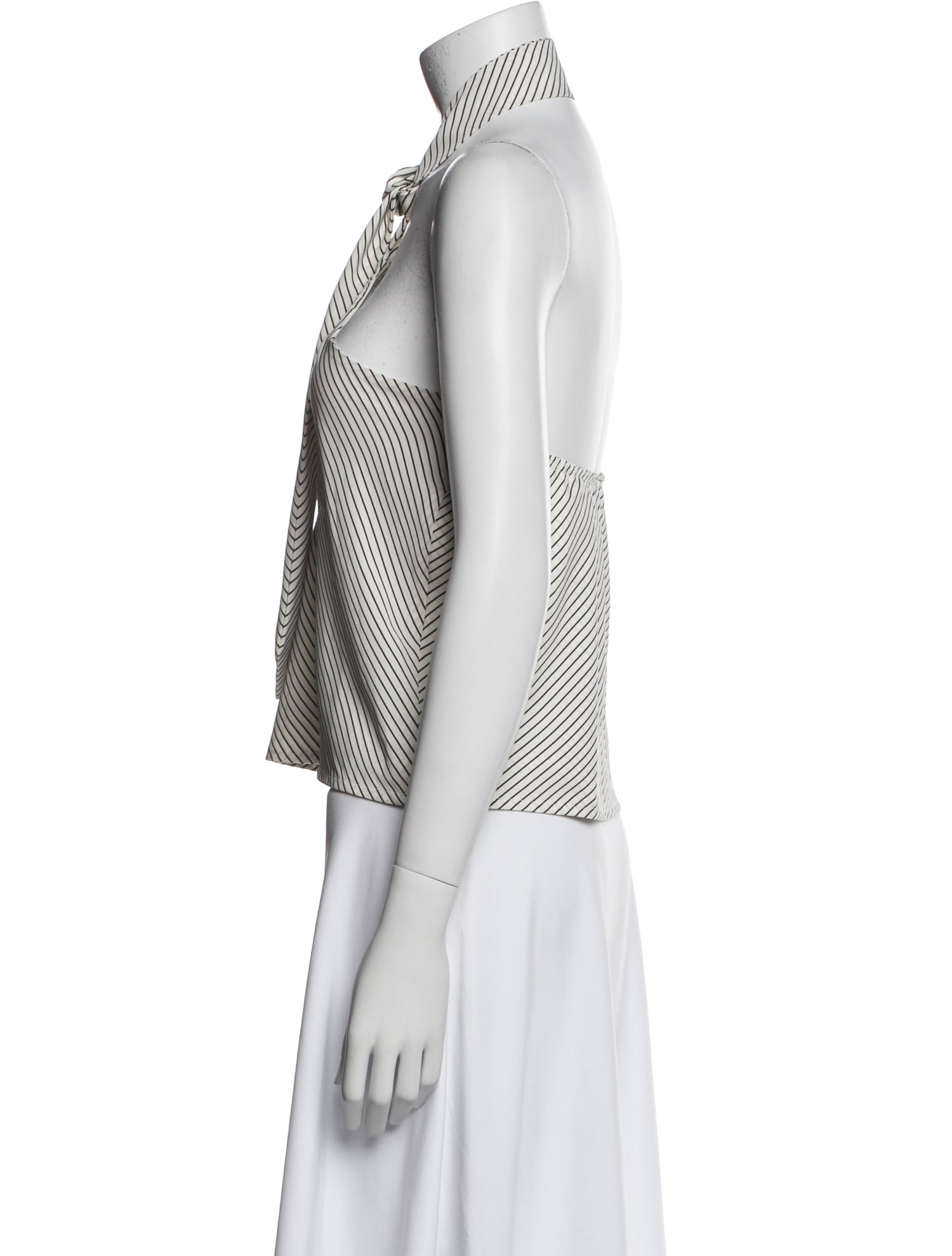 The Frankie Shop Striped Halterneck Crop Top