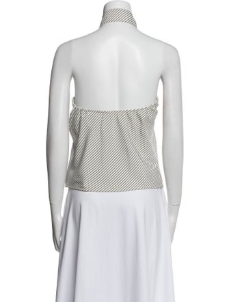 The Frankie Shop Striped Halterneck Crop Top