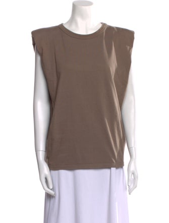 The Frankie Shop Crew Neck Short Sleeve Blouse