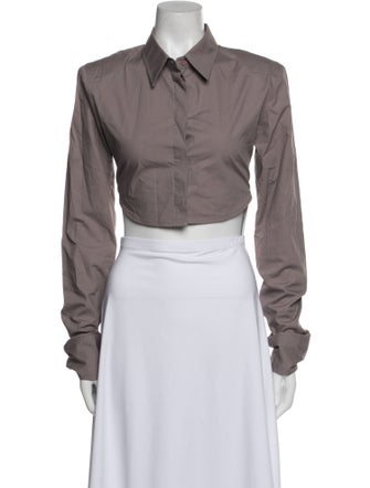 The Frankie Shop Long Sleeve Crop Top