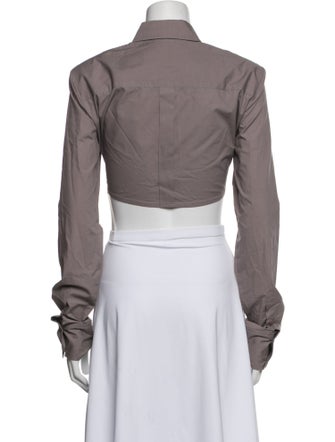 The Frankie Shop Long Sleeve Crop Top