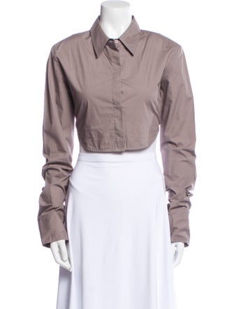 The Frankie Shop Long Sleeve Crop Top