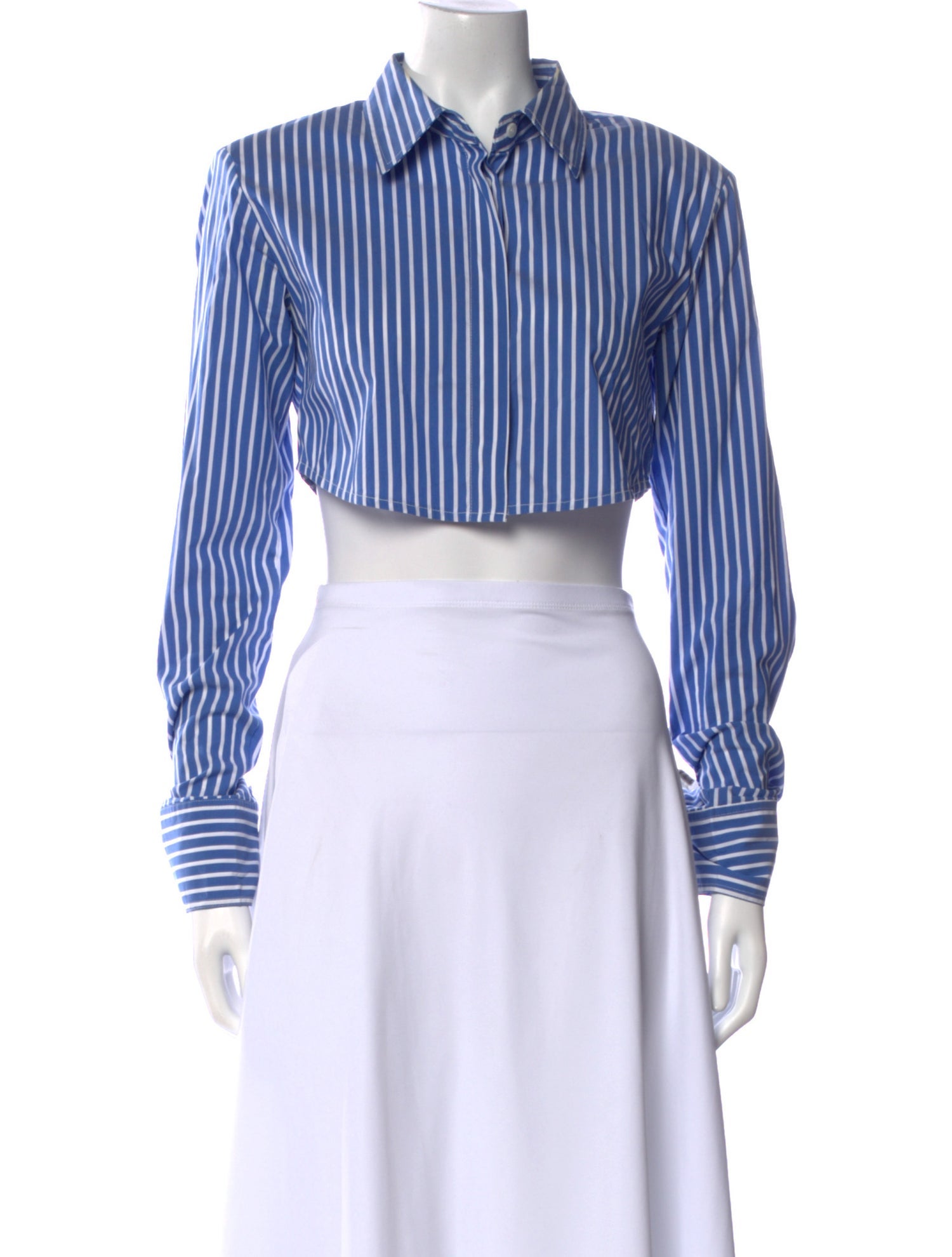 The Frankie Shop Striped Long Sleeve Crop Top