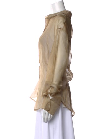 The Frankie Shop Long Sleeve Button-Up Top