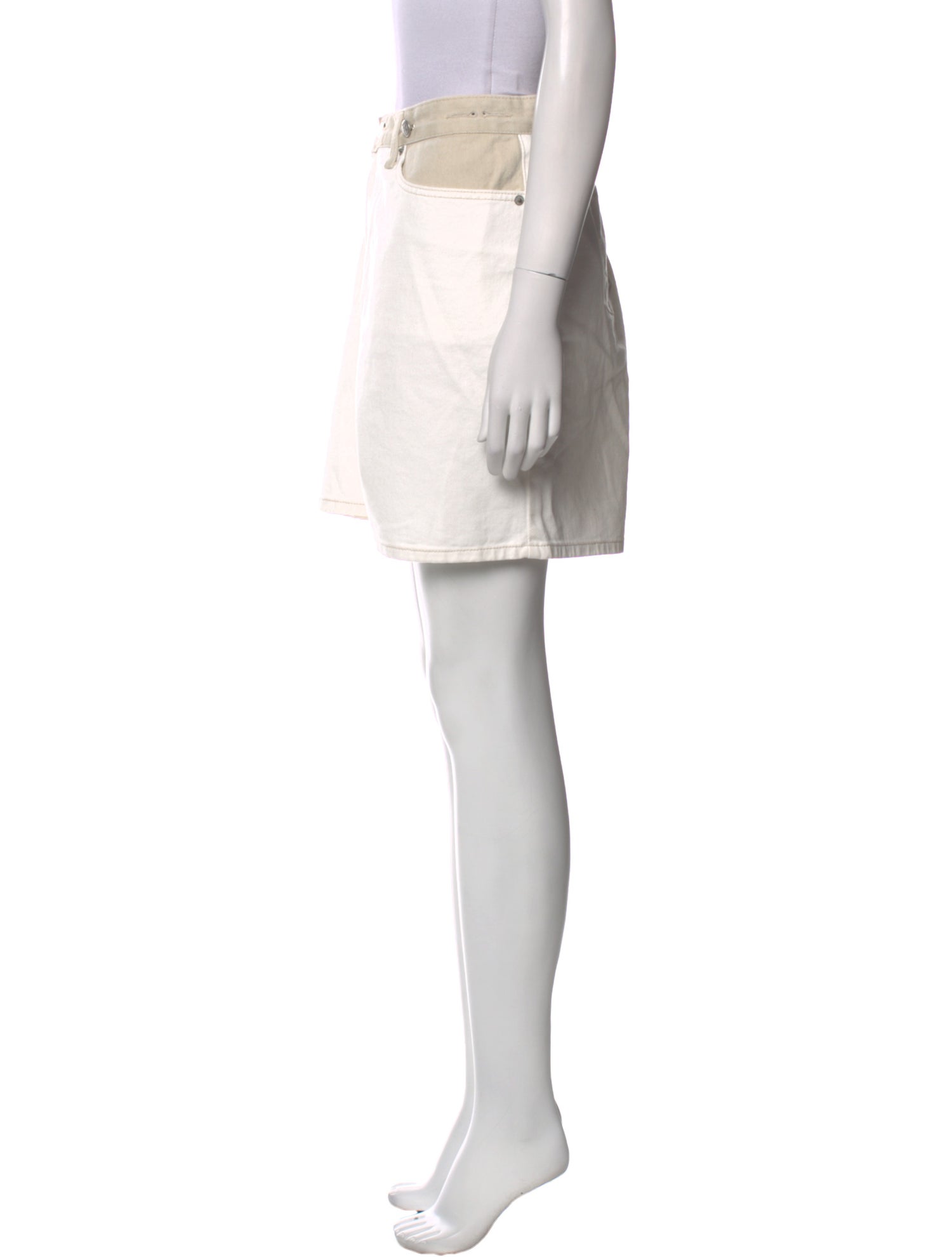 The Frankie Shop Colorblock Pattern Mini Shorts