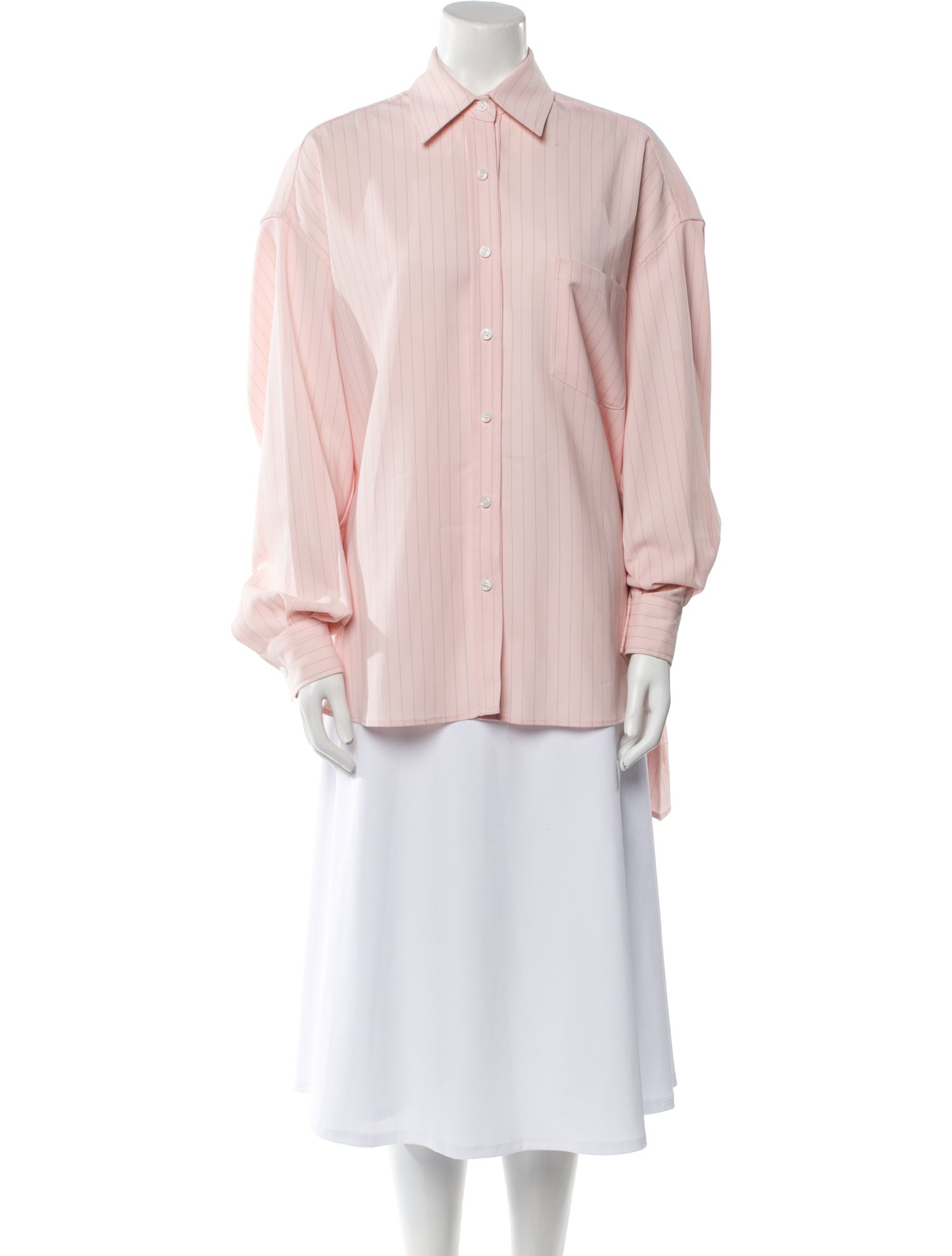 The Frankie Shop Long Sleeve Button-Up Top