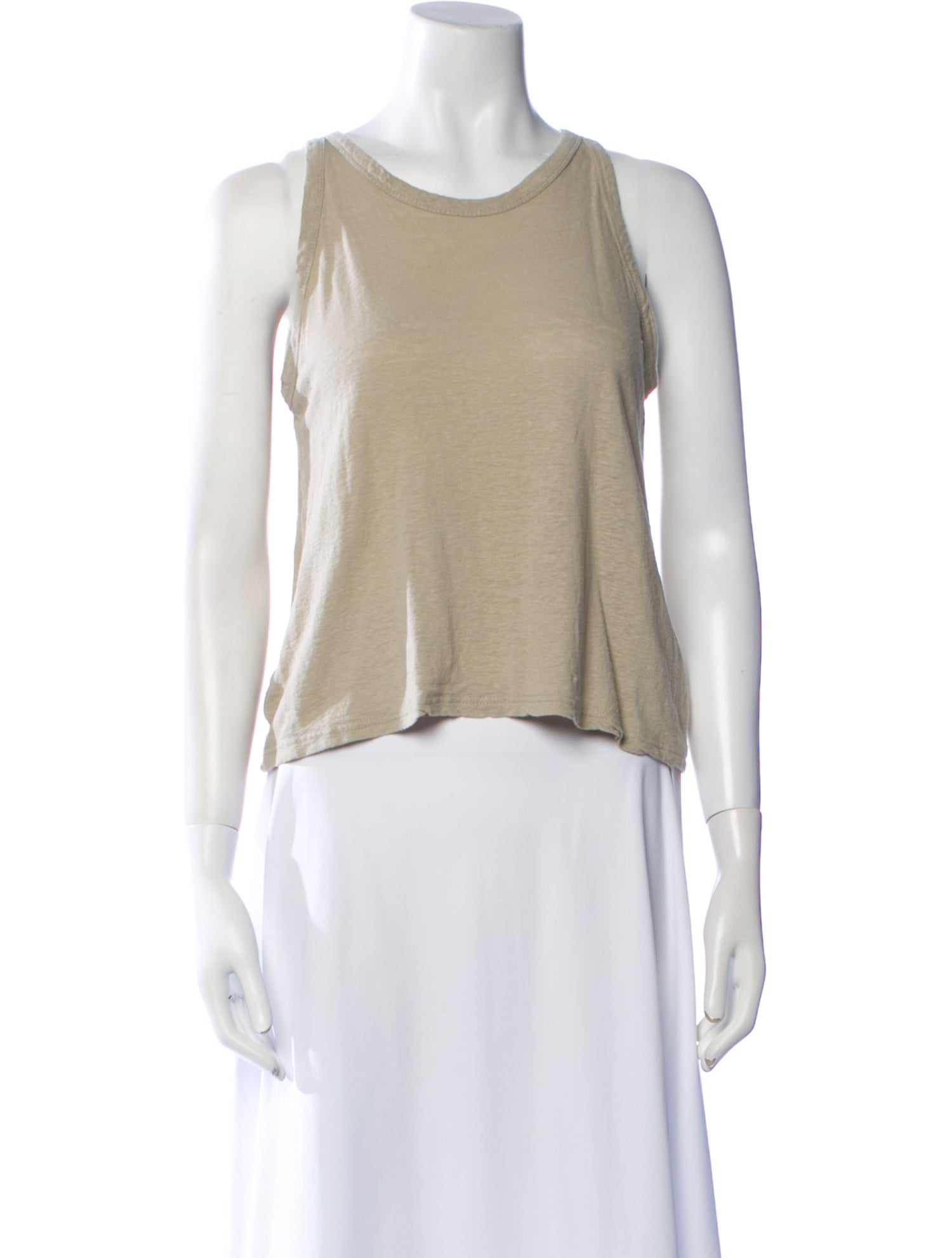 The Frankie Shop Linen Scoop Neck Top