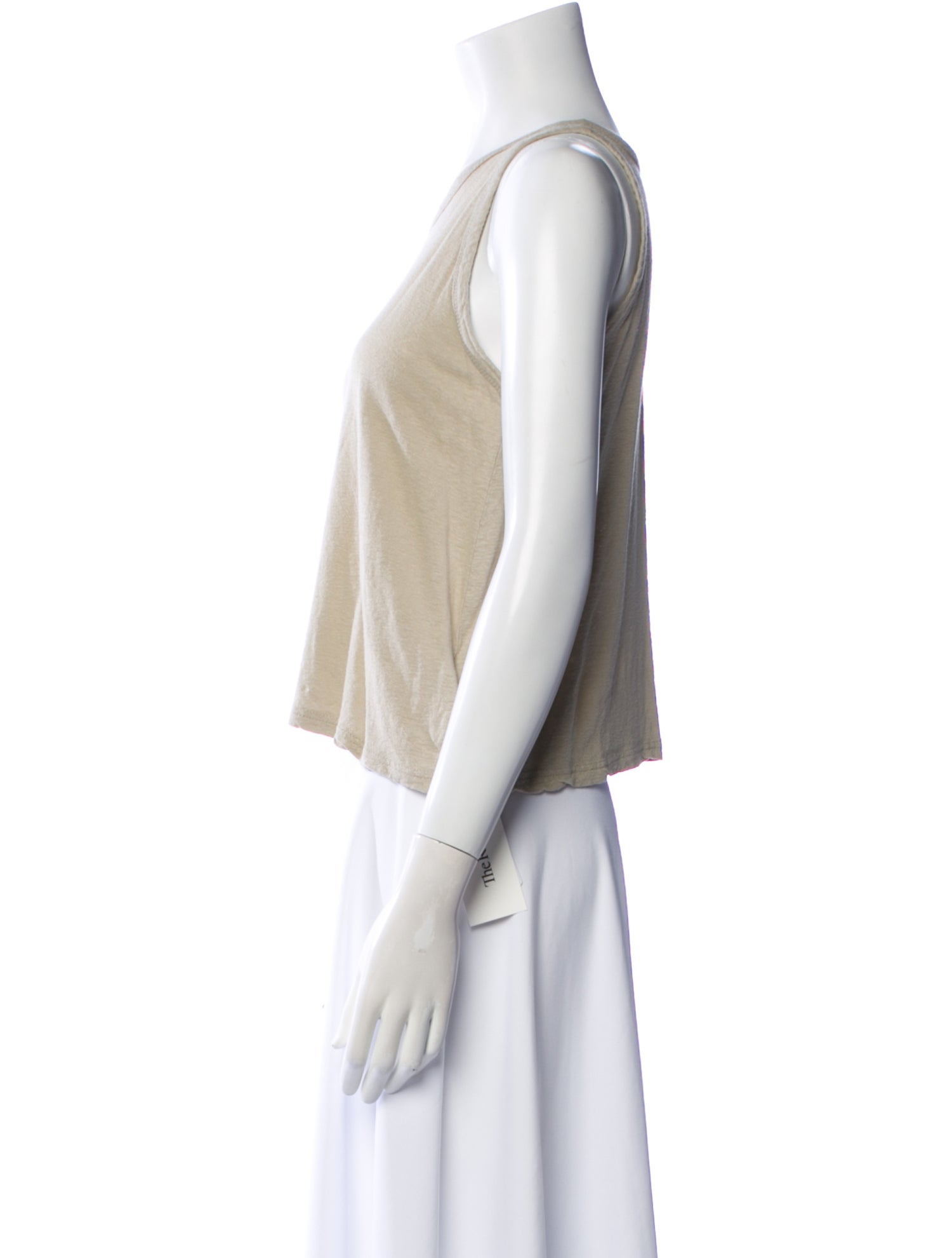 The Frankie Shop Linen Scoop Neck Top