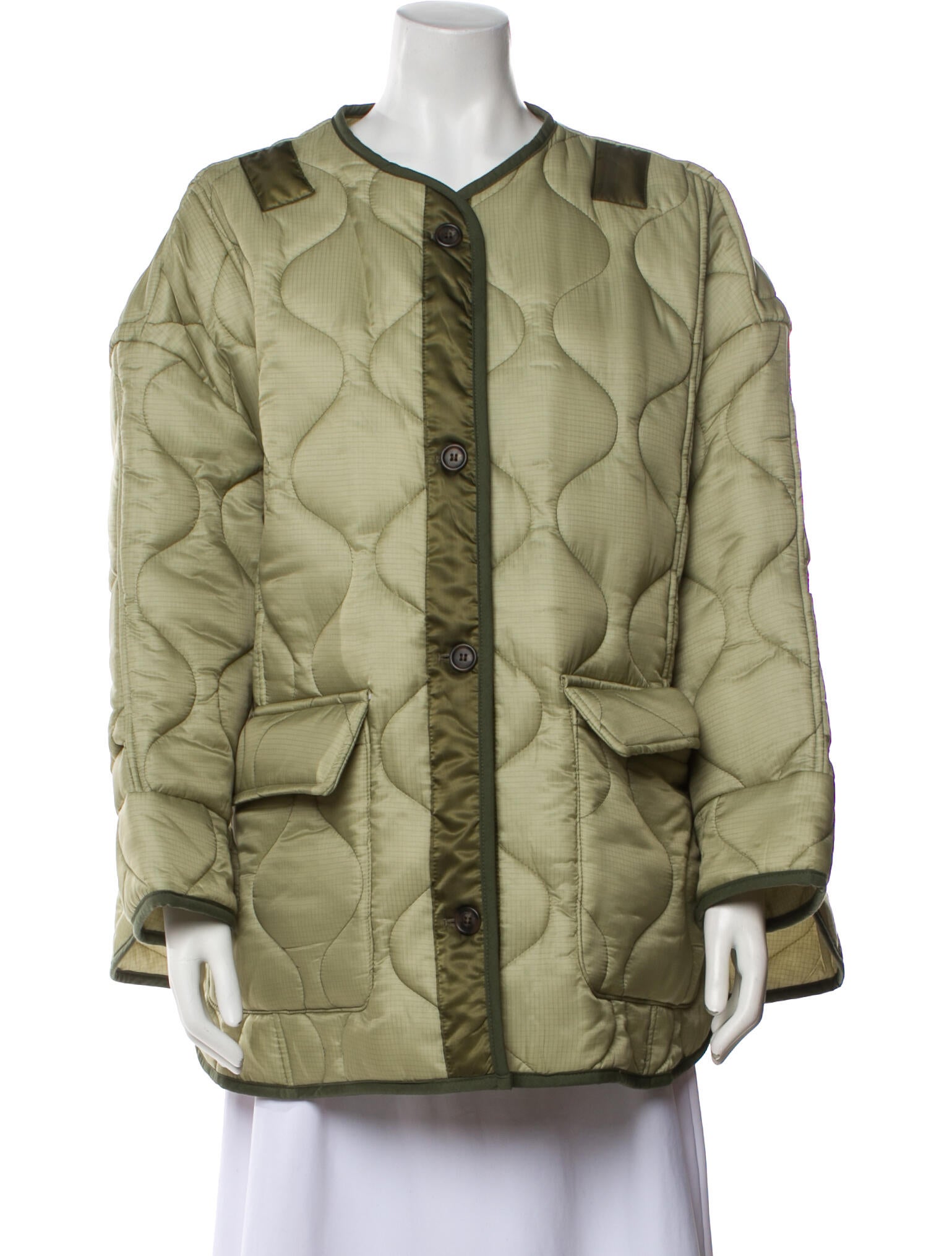 The Frankie Shop Colorblock Pattern Coat