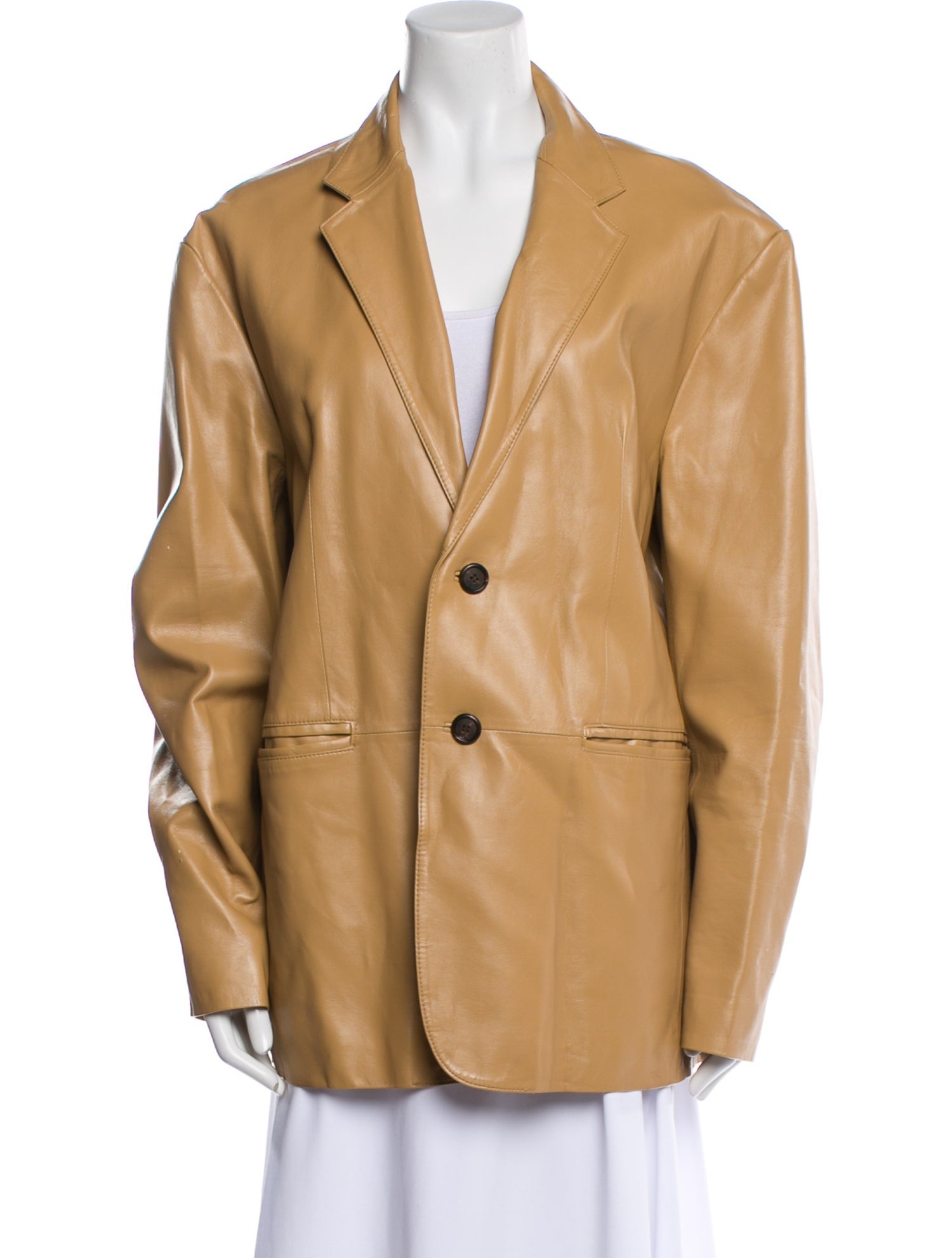 The Frankie Shop Faux Leather Blazer