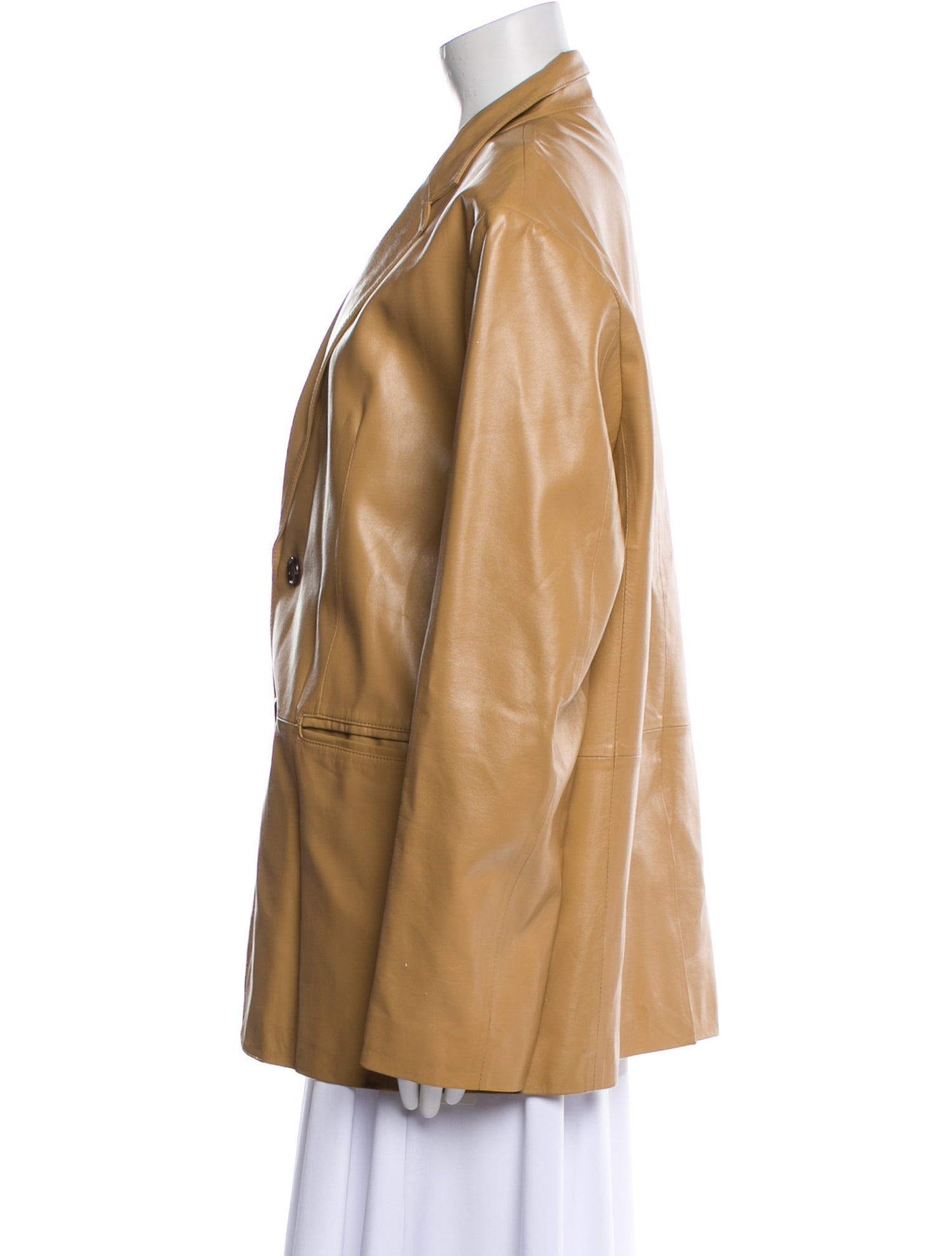 The Frankie Shop Faux Leather Blazer